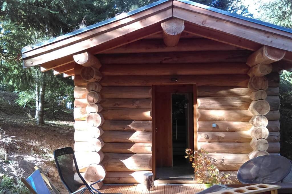 Pialous:Chalet En Rondins Avec Espace Detente La Chapelle-d'Aurec Exterior foto